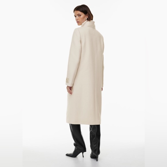 SOLD Aritzia Wilfred Cocoon Long Coat in Bone - Picture 5 of 9